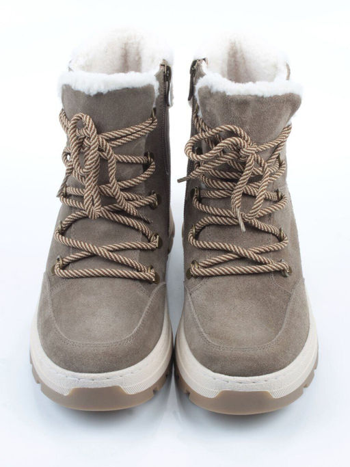 04-PAAG97-1Z KHAKI Ботинки зимние женские (натуральная замша, 100% шерсть)