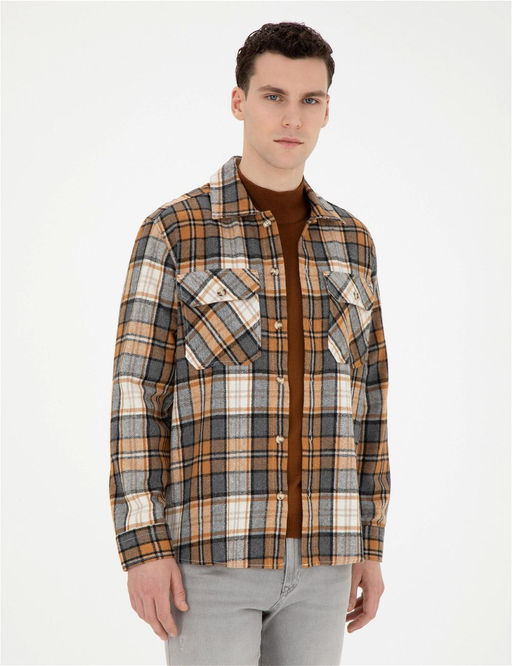 A__k Kahverengi Oduncu Oversize Uzun Kollu G_mlek - Pierre cardin фото 3
