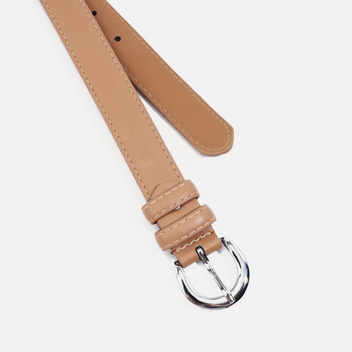 Ремень женский, ширина 2,5 см, винт, пряжка металл, цвет тёмно-бежевый - Simaland фото 2