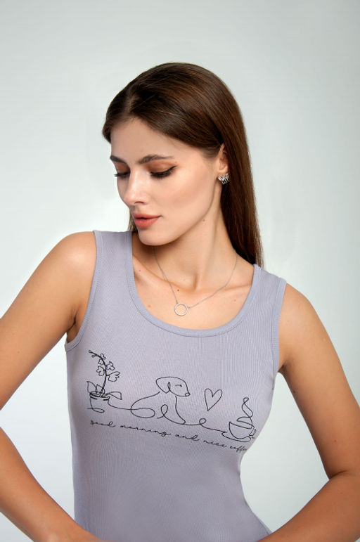 Арт. 9156/1 Пижама с шортами 42-50 (5 шт) Цвет:верх-сиреневый,низ-сиреневый - Калинка фото 6