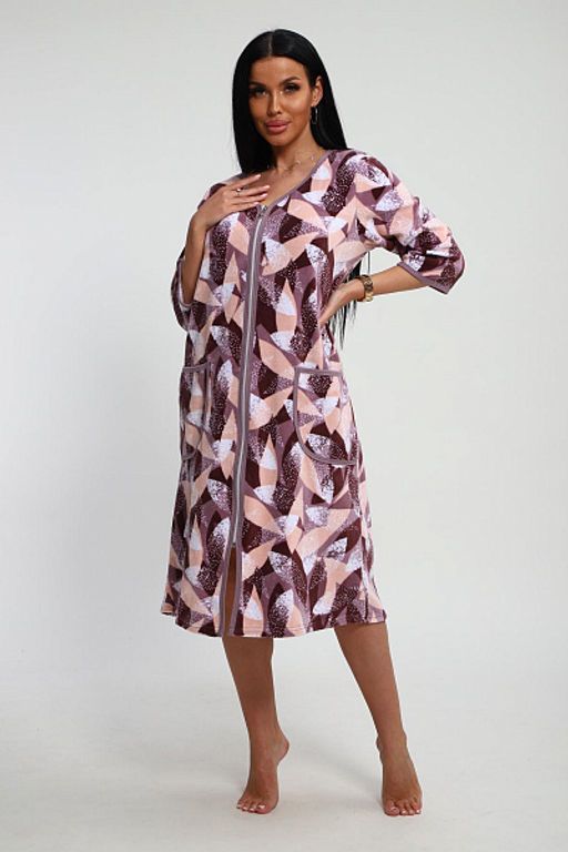 Халат велюровый на молнии (941-6) - Плиона фото 210