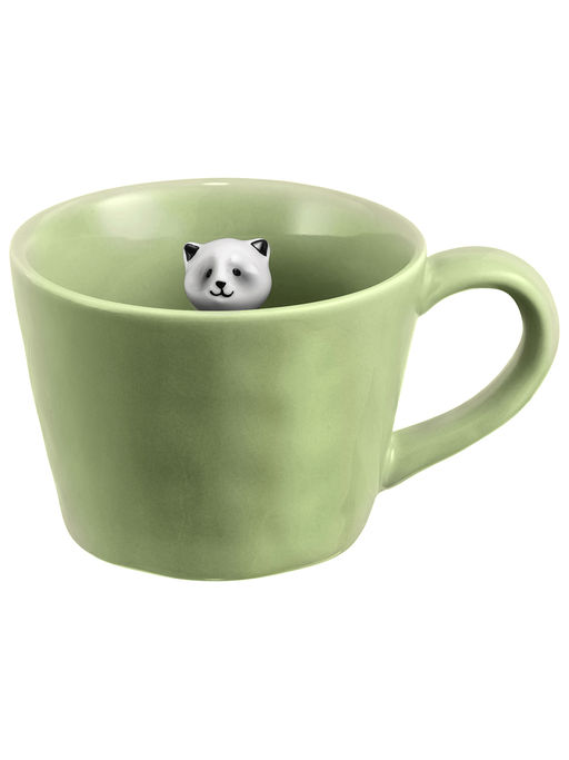 Кружка 300 мл 14*10*7,5 см "Енот" с фигуркой внутри, фарфор