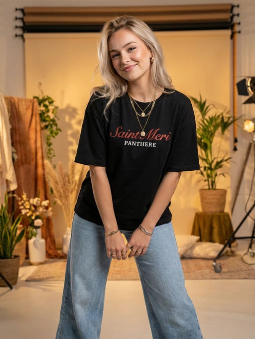 K13507 Футболка OVER SIZE (хлопок) ЧЕРНЫЙ