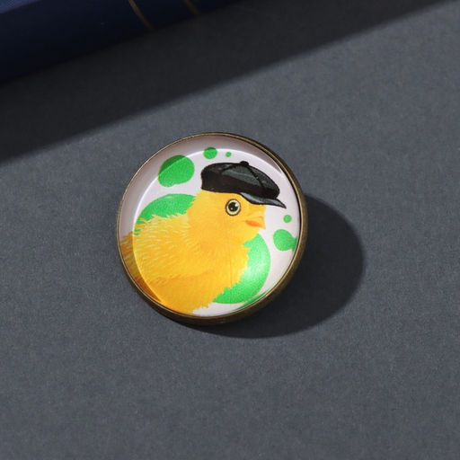 Набор: брелок для ключей и значок на одежду, сумку, рюкзак Цыплёнок, 6?11 см