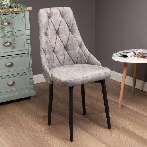 Стул мягкий для кухни «Граф», обивка nova 610, цвет тёмно – серый