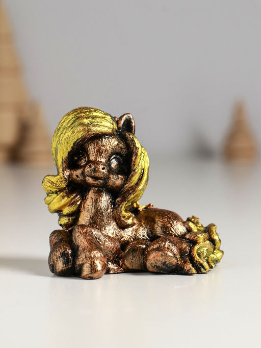 Фигурка полистоун Лошадь лежащая, 9?6?5 см