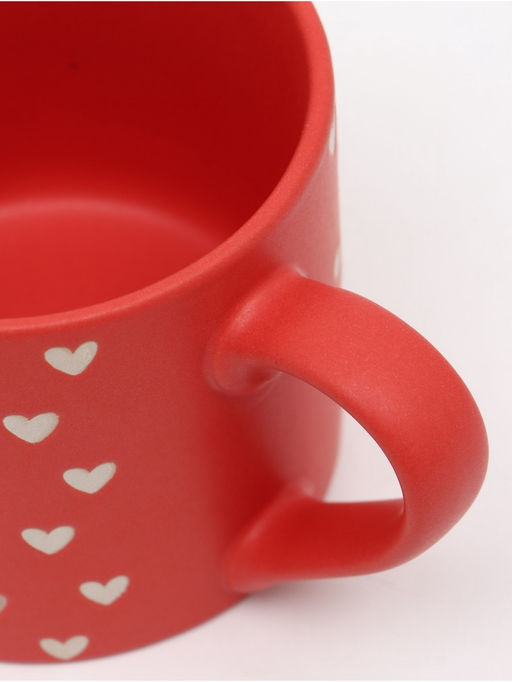 Кружка чайная керамическая Сердечки, 320 мл, ручная работа