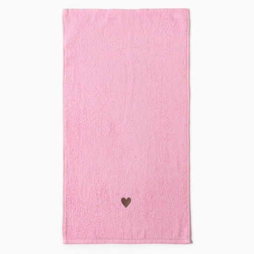 Полотенца махровые «Этель» LOVE, 3 шт., 30×60 см, хлопок 100%, розовые