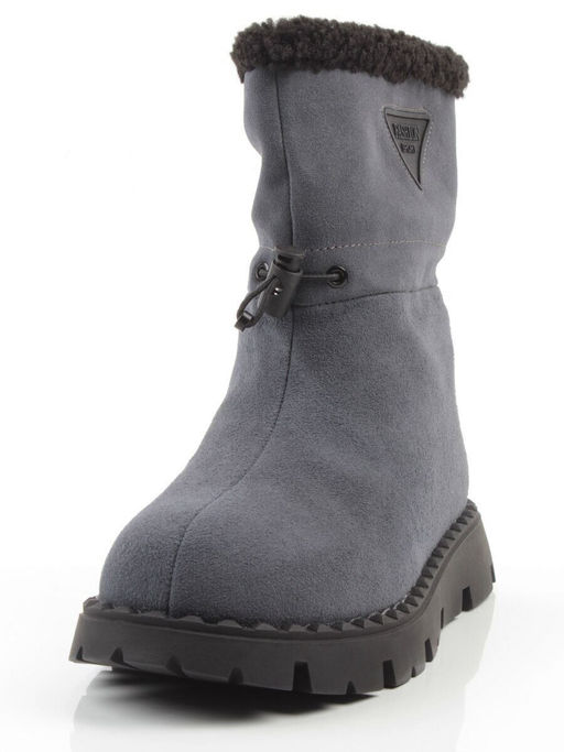 04-PAL273-3Z GRAY/BLUE Ботинки зимние женские (натуральная замша, 100% шерсть)
