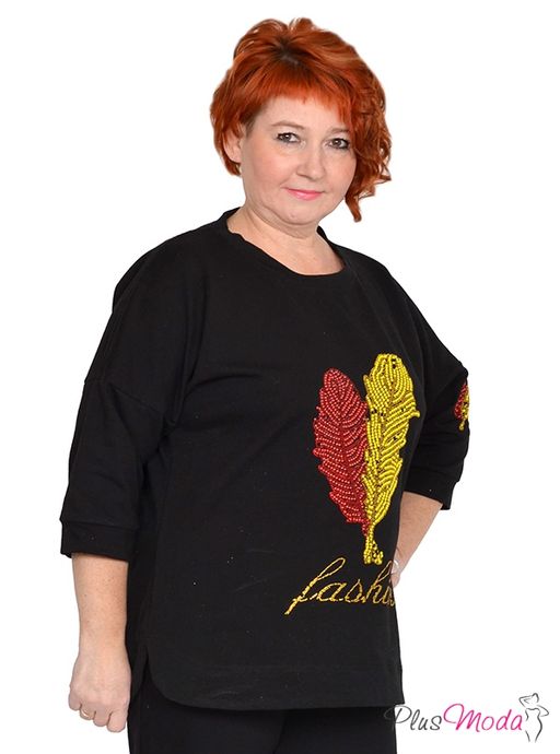 Толстовка Модель №1176 размеры 44-84 - Plusmoda фото 5