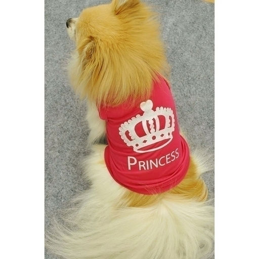 Цена за 2 шт. Майка для кошек и собак мелких пород "Бонита на стиле", мамина принцесса, размер L (обхват шеи 32, длина спинки 34см, объем груди 45см, от 7 до 9кг)