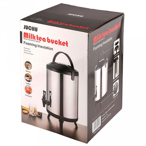 Термос из нержавеющей стали 11,5л, д27,5см h38,5-44см, кран, крышка и ручка пластмассовые, складные пластмассовые ножки, в подарочной коробке (Китай) - Домашняя мода фото 2