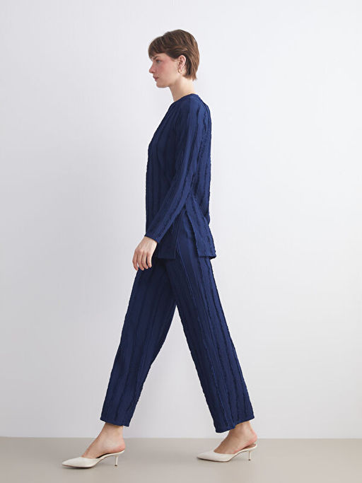 Beli Lastikli Dokulu Kad?n Pantolon