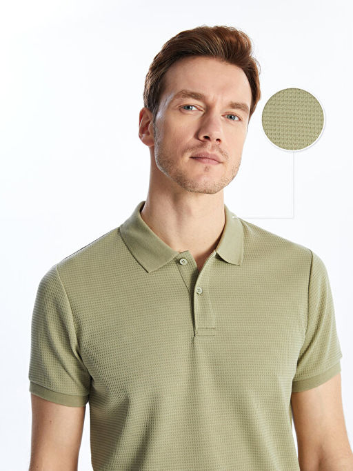 Polo Yaka K?sa Kollu Erkek Dokulu Ti??rt