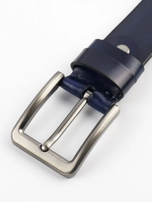 Мужской кожаный ремень Dierhoff ДРК 3056/2-40 Синий - Sergio valentini фото 3