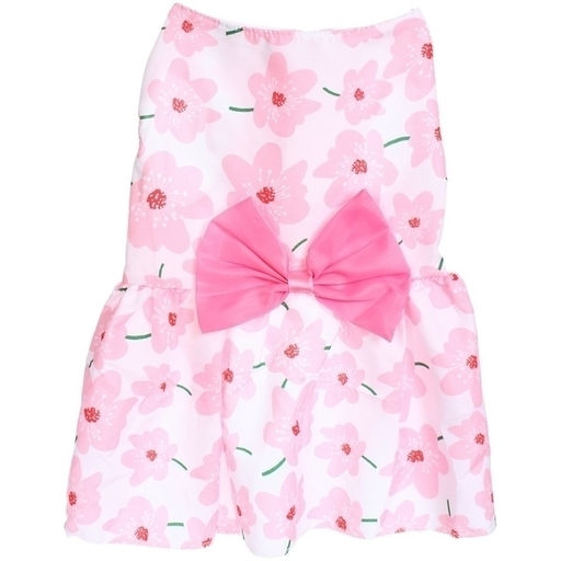 Цена за 2 шт. Платье для кошек и собак мелких пород "Бонита на прогулке", ромашки розовые, размер L, длина спинки 30-32см