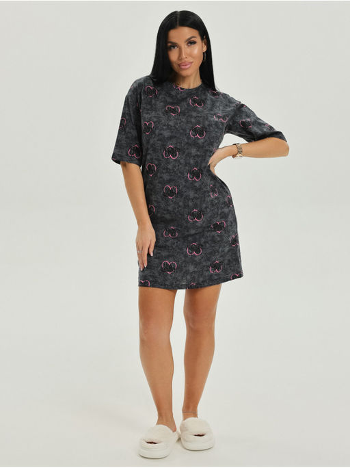 Платье домашнее Принт Графит женская - София фото 4