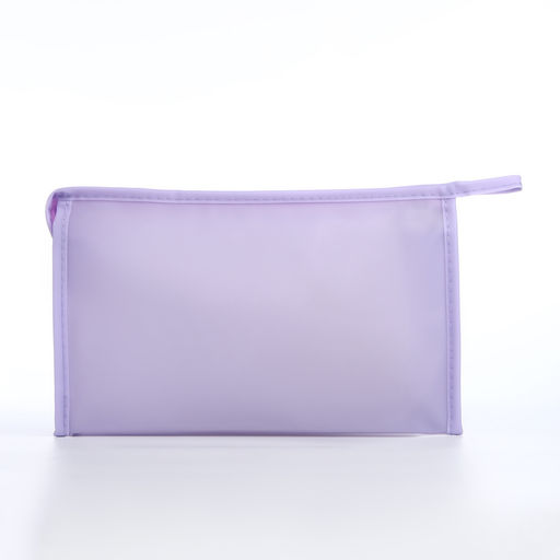 Косметичка на молнии треугольная с рисунком Meow, сиреневая - Simaland фото 2