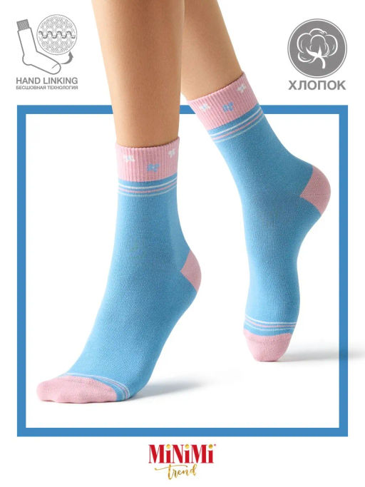 (Minimi) Mini Trend 4219 нос.жен. с рисунком Сакура bianco/multicolor фото 6