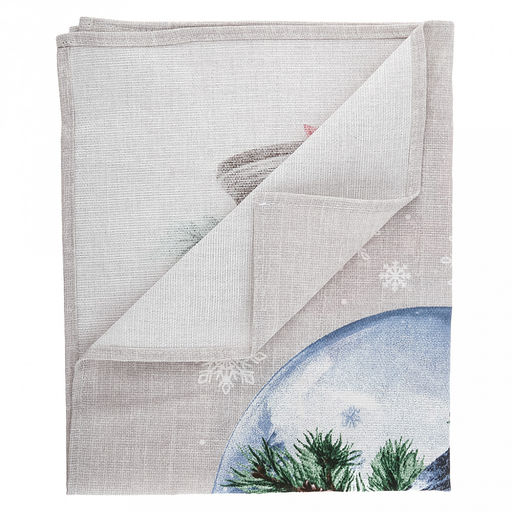 Салфетка хозяйственная 50х60см "Снегири" 1, рогожка 171г/м2, хлопок 100%, без упаковки, "Домашняя мода" (Россия)