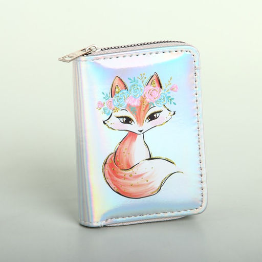 Кошелек детский с голографическим эффектом "Сказочная лисичка", 12*2*9,5см