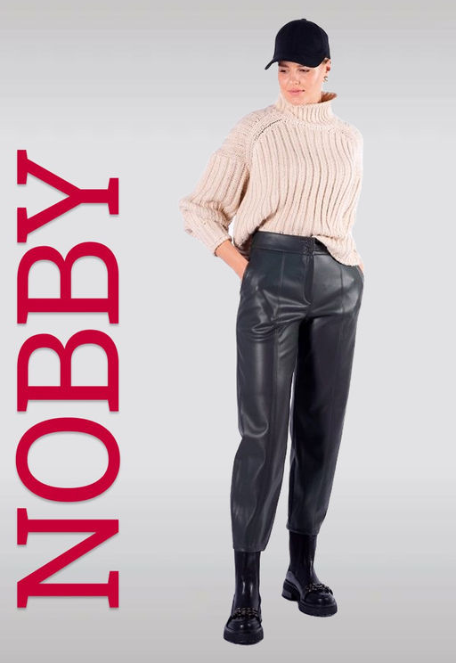 NOBBY, Женские брюки из экокожи 704К-500/3 (зеленый)