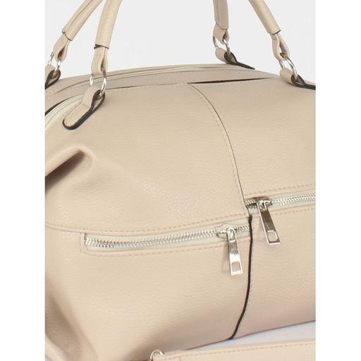 Сумка женская искусственная кожа ADEL-240/2в/ММ. 2отдел. плеч/ремень. бежевый флотер 253685 - Adelia фото 4