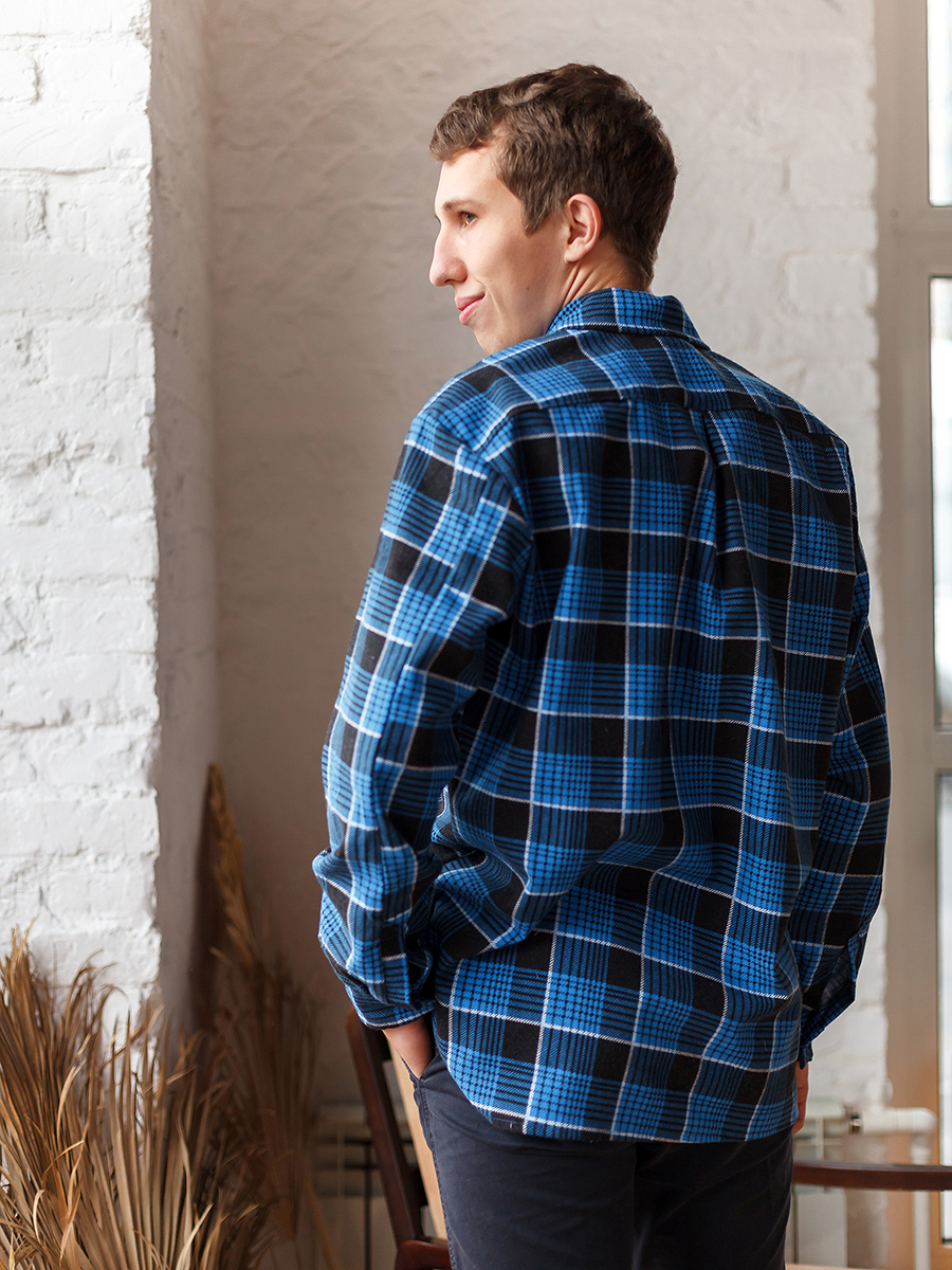 Мужская сорочка рубашка из фланели м36бт - Лето-текс фото 3