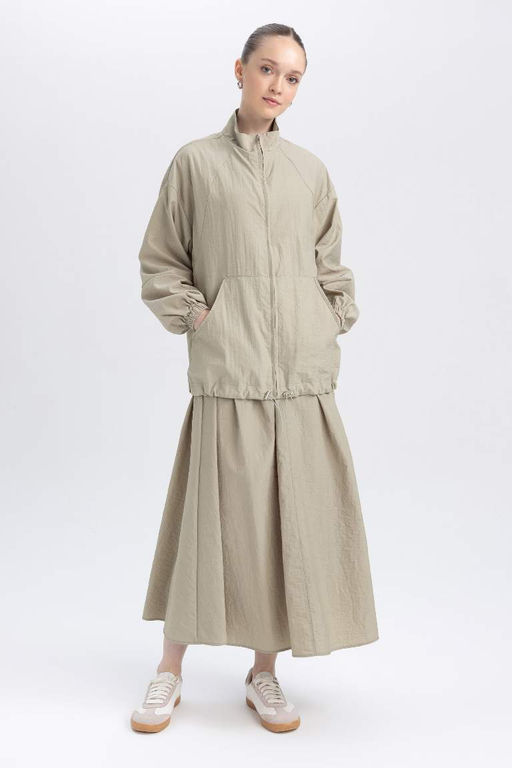 Туника обычного кроя с полуводолазкой и длинными рукавами - Defacto фото 2