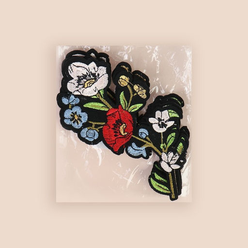 Цена за 5 шт. Термоаппликация Букет, 16?8 см, разноцветная