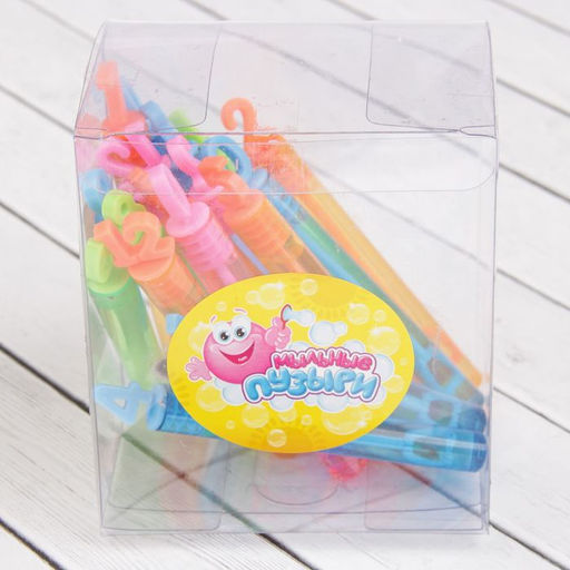 Цена за 48 шт. Мыльные нелопающиеся пузыри Цифры, Микс - Funny toys фото 3