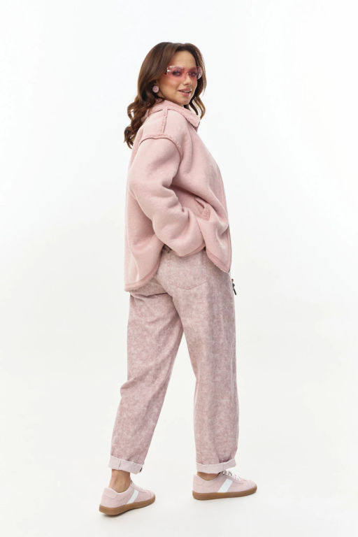 Брюки 4163/1 Пыльно-розовый мрамор