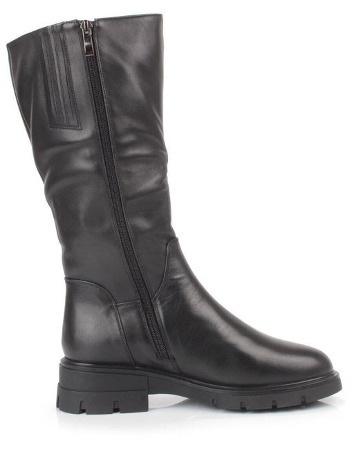 Z4215M BLACK Сапоги зимние женские (натуральная кожа, натуральный мех)