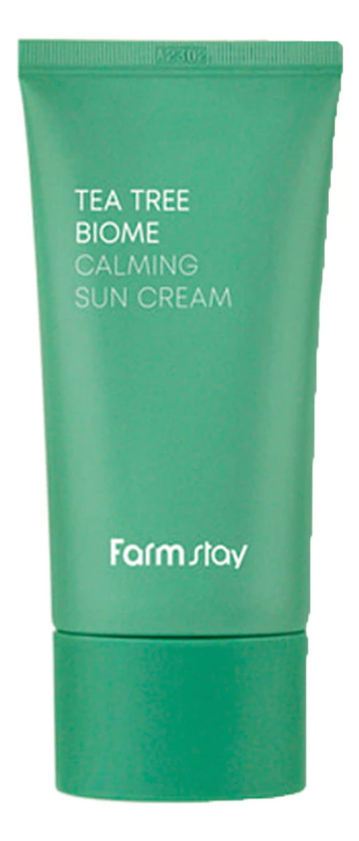 Солнцезащитный крем с экстрактом чайного дерева FARMSTAY Tea Tree Biome Calming Sun Cream SPF50+/PA++++, 50ml