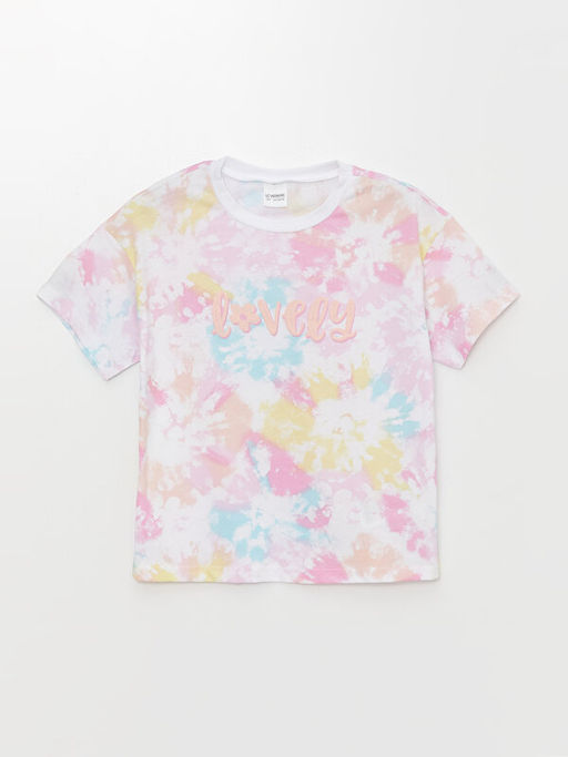 Bisiklet Yaka Batik Desenli K?z ?ocuk ?ortlu Pijama Tak?m? - Waikiki фото 2