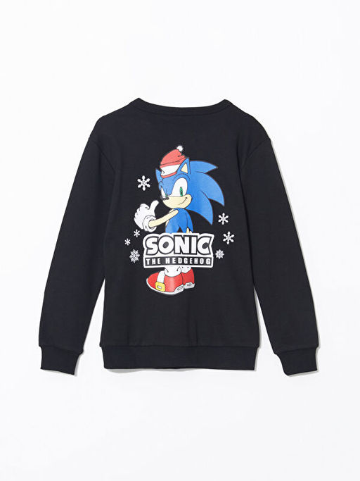 Bisiklet Yaka Sonic Bask?l? Erkek ?ocuk Ti??rt - Waikiki фото 2