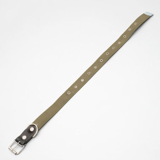 Ошейник брезентовый безразмерный однослойный, 72 х 3,5 см, ОШ 45-60 см, хаки - Пижон фото 4