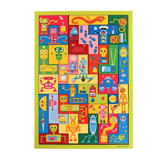 Головоломка тетрис «Роботы», 29 деталей