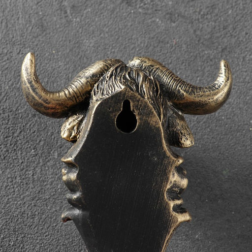 Настенный крючок декоративный «Буйвол», под бронзу, 7×10×12 см