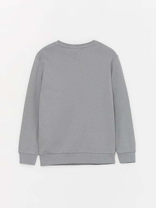 Bisiklet Yaka Bask?l? Uzun Kollu Erkek ?ocuk Ti??rt - Waikiki фото 2