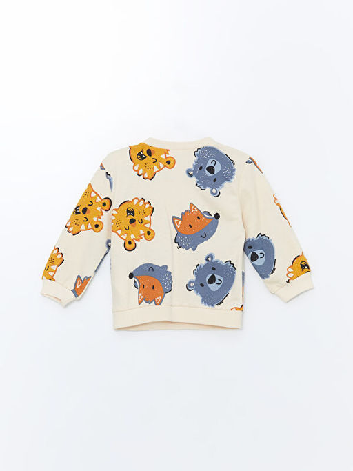 Bisiklet Yaka Uzun Kollu Erkek Bebek Sweatshirt