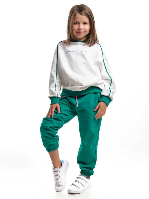 Спортивный костюм для девочки подростка UD 8048 касар/зеленый - Mini maxi фото 5