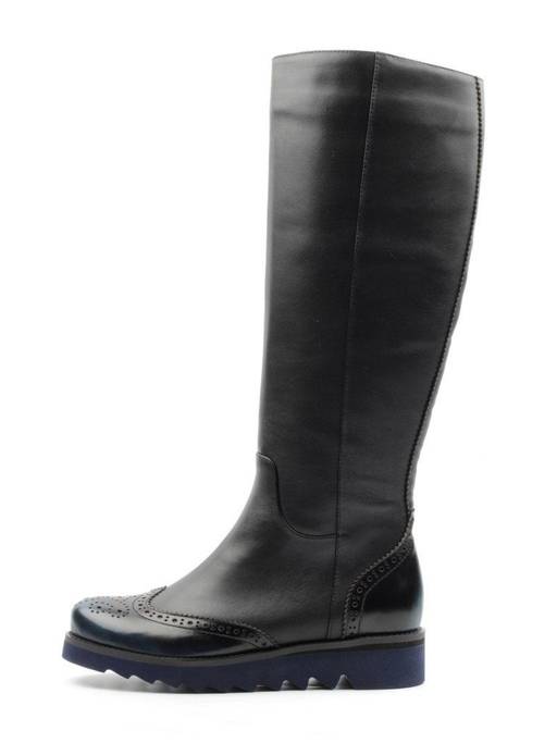02-91-309-02-5 BLACK Сапоги женские (натуральная кожа, байка) - Фабричный китай фото 6