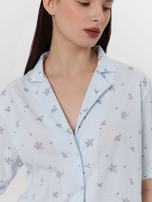 Комплект домашний женский голубой