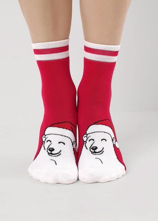 (CLE) Д2552П носки жен. НГ плюш (ЧЗ)