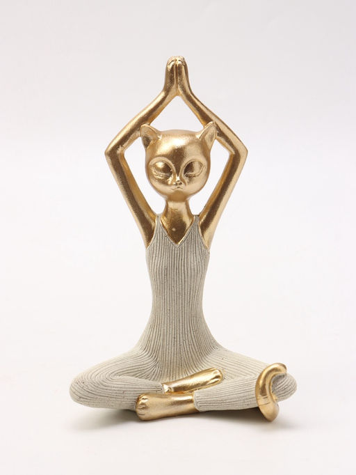 Фигура интрьерная «Кошка - йогиня», 13×9.5×20.3 см