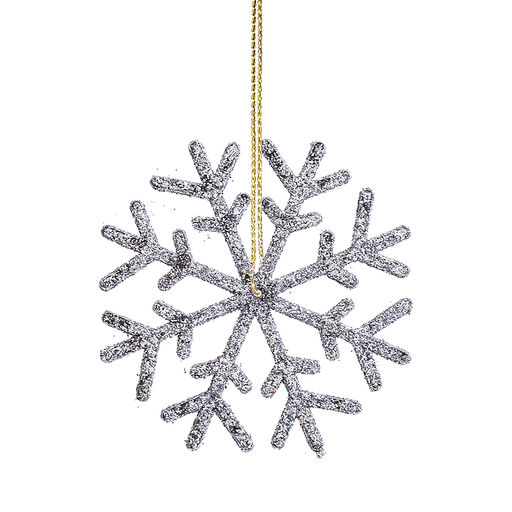 Набор новогодних украшений "Разноцветные снежинки" (3шт х 6см)