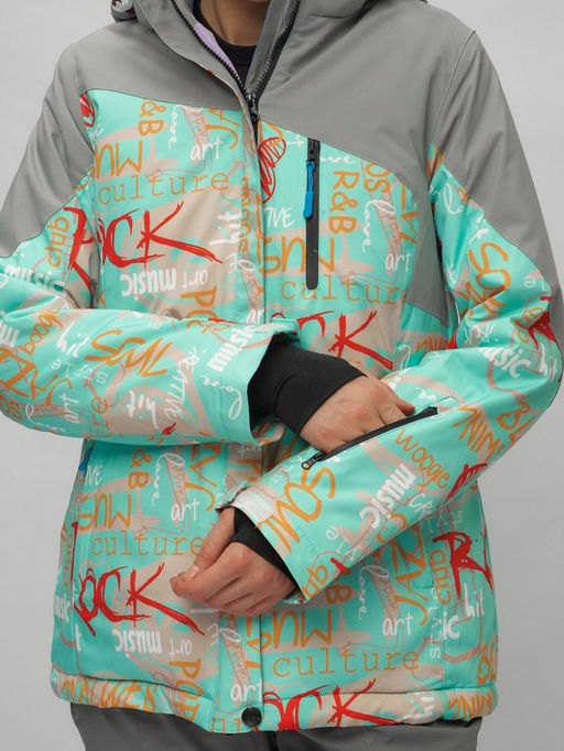 Горнолыжный костюм женский бирюзового цвета 02252Br - Chunmai фото 45