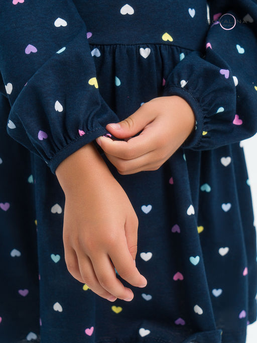 Платье Моана цветные сердечки на синем - Sovalina фото 16