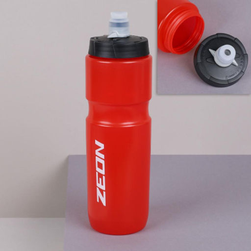 Бутылка для воды велосипедная ZEON WB226 гоночная, клапан кэмэлбак, пищевой hi-quality PP, 750ML цвет red/уп100 - Галеонтрейд фото 4